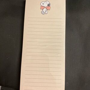 Snoopy Notepad with Pink Bow